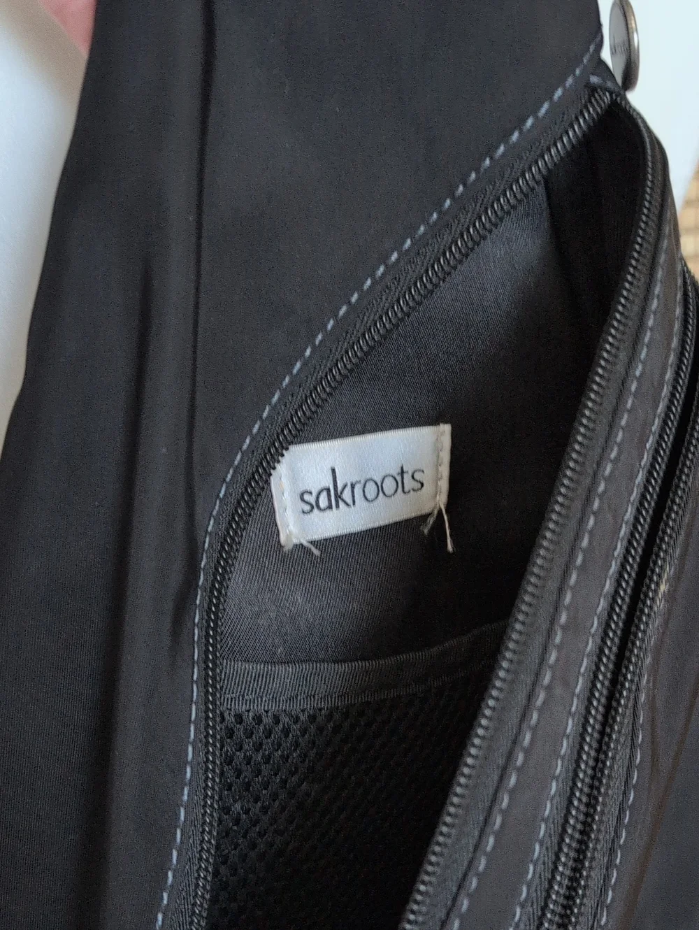 Sakroots Black Sling Crossbody Bag - Minimalist Everyday Carry